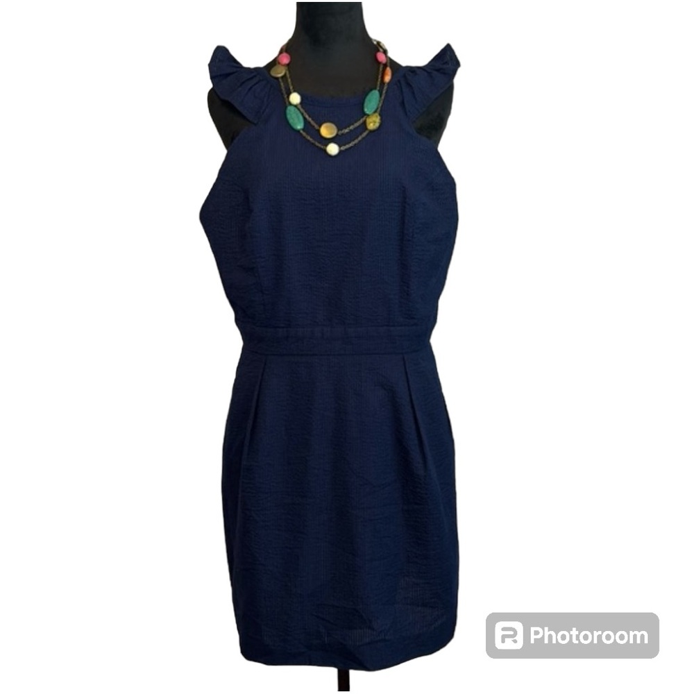 NWT Lauren James Navy Claire Dress in‎ Size L